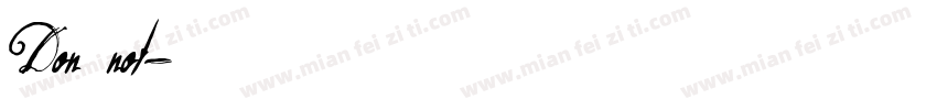 Don not字体转换